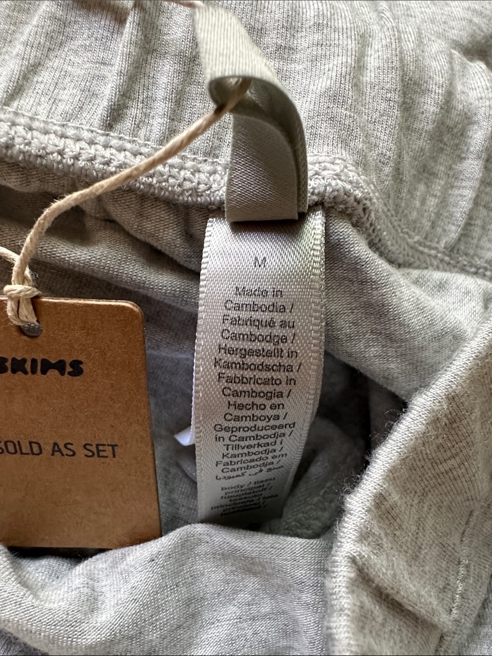 SKIMS Sleep Long Sleep Set Light Heather Grey NWT - Picture 9 of 9
